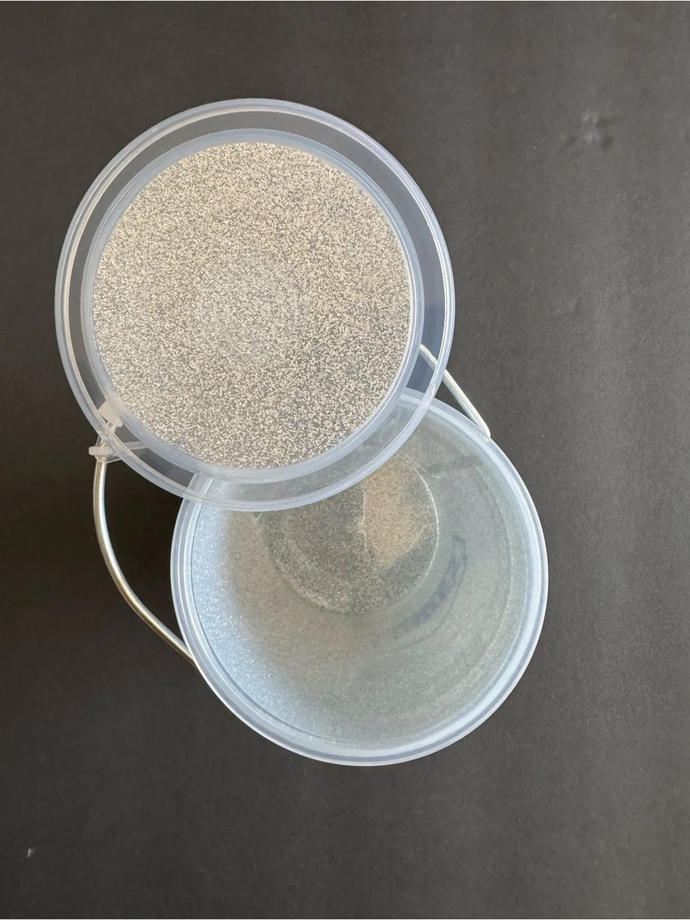 Lowe's 0.4-quart BPA-Free Food-Grade Polypropylene Silver Glitter Mini bucket Li